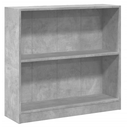 Libreria Grigio Cemento 80x24x75 cm in Legno Multistrato