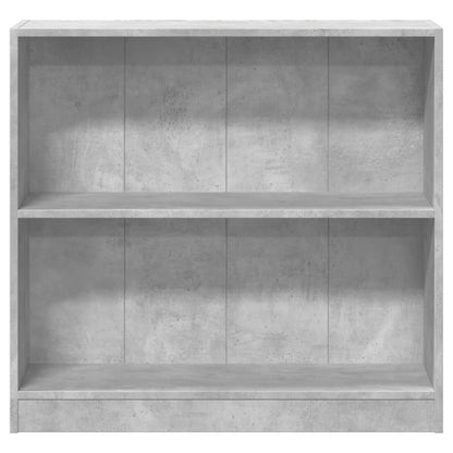 Libreria Grigio Cemento 80x24x75 cm in Legno Multistrato