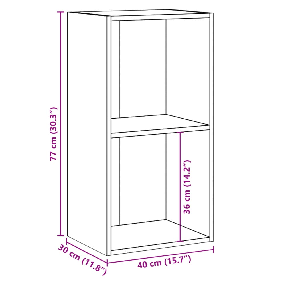 Libreria 5 Ripiani Rovere Sonoma 40x30x76,5cm Legno Multistrato