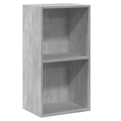 Libreria 5 Ripiani Grigio Cemento 40x30x76,5 Legno Multistrato