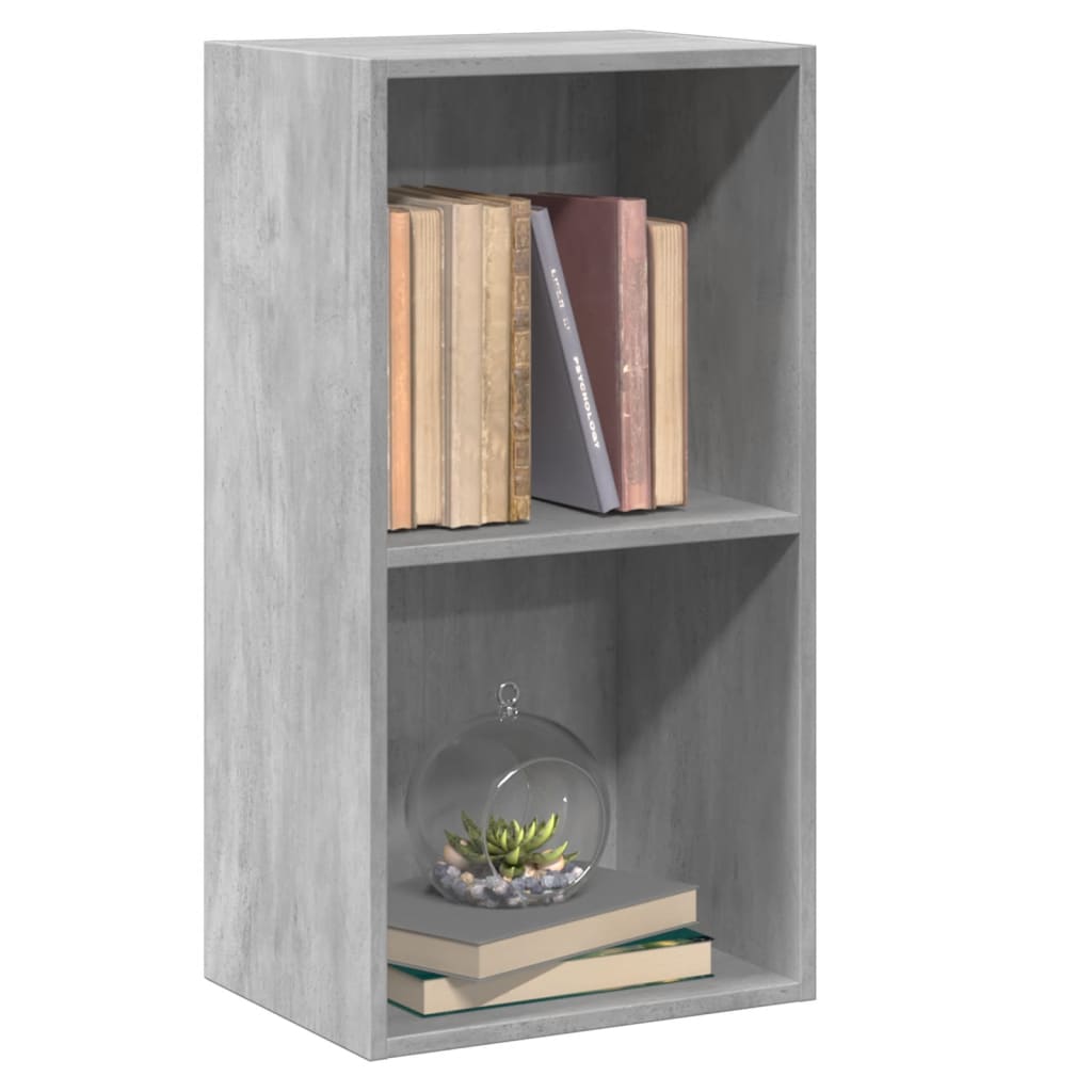 Libreria 5 Ripiani Grigio Cemento 40x30x76,5 Legno Multistrato