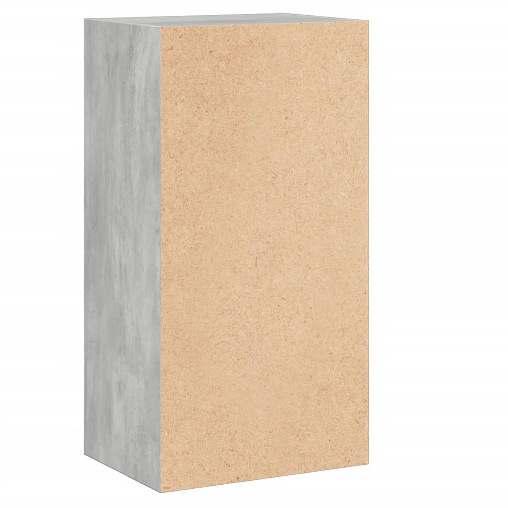 Libreria 5 Ripiani Grigio Cemento 40x30x76,5 Legno Multistrato