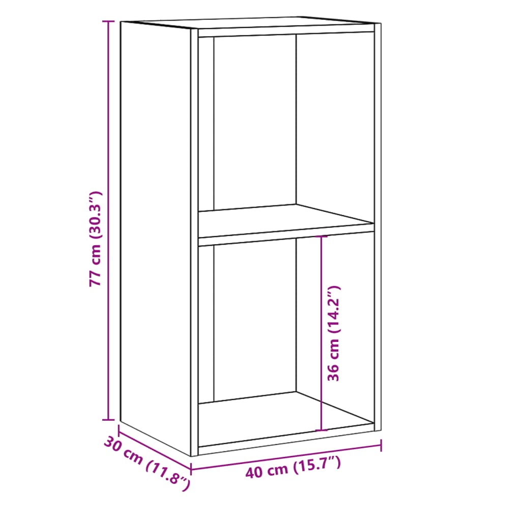 Libreria 5 Ripiani Grigio Cemento 40x30x76,5 Legno Multistrato