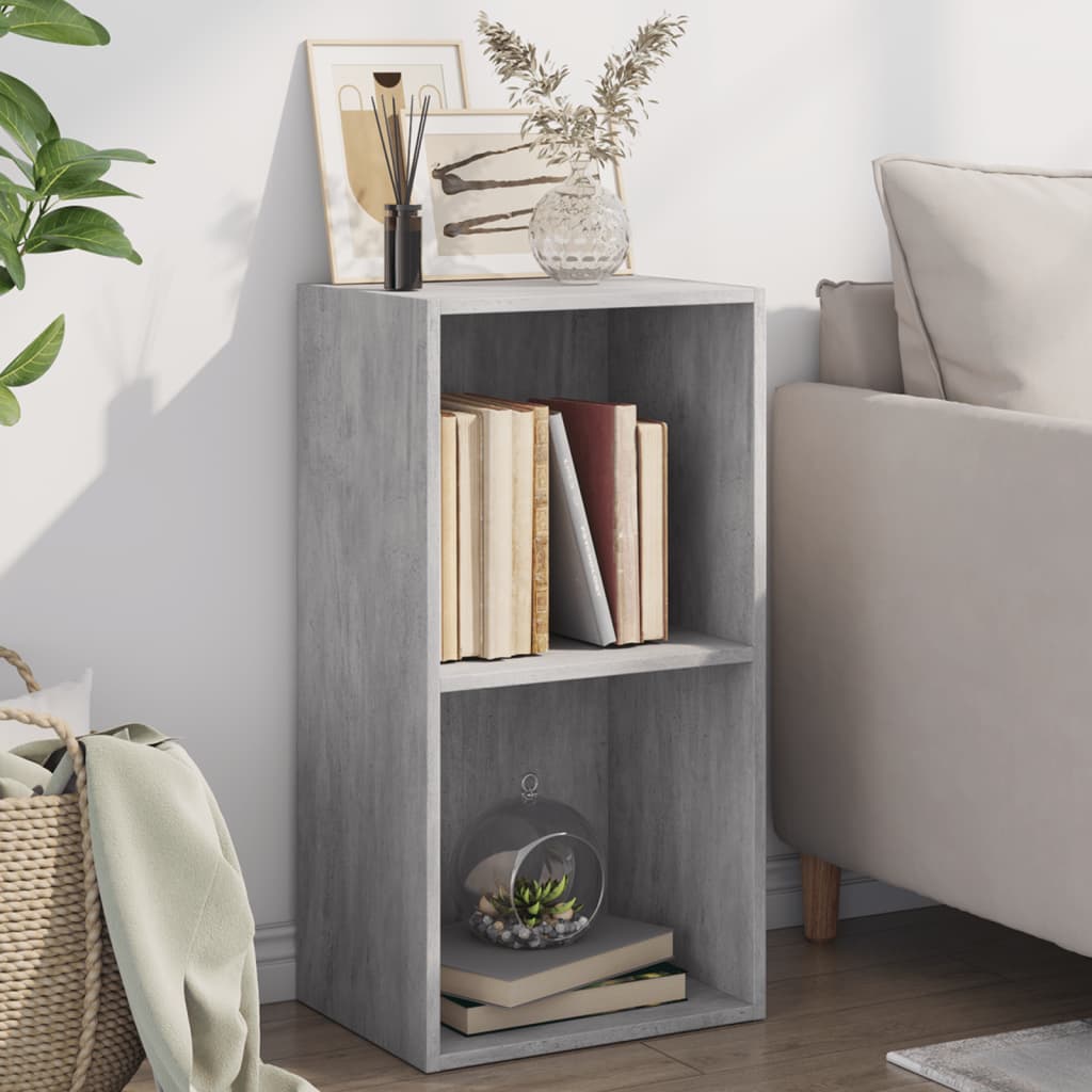 Libreria 5 Ripiani Grigio Cemento 40x30x76,5 Legno Multistrato