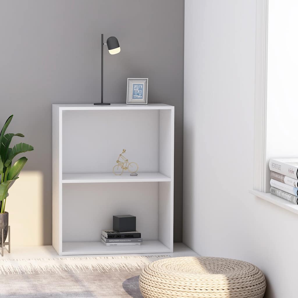 Libreria Bianca 60x30x76,5 cm in Legno Multistrato | homemem39