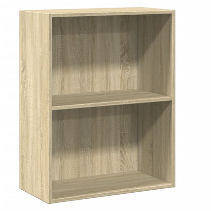 Libreria 2 Ripiani Rovere Sonoma 60x30x76,5cm Legno Multistrato