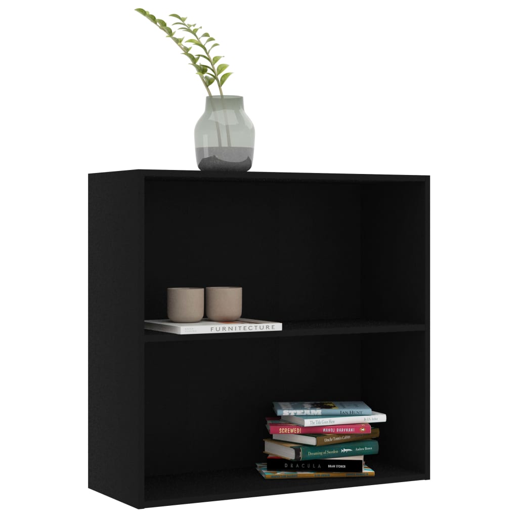 Libreria Nera 80x30x76,5 cm in Legno Multistrato | homemem39