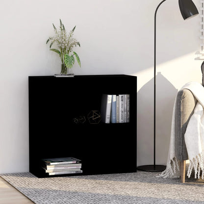 Libreria Nera 80x30x76,5 cm in Legno Multistrato | homemem39