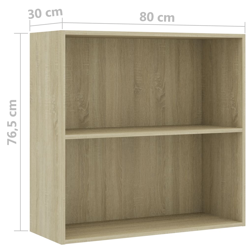 Libreria Rovere Sonoma 80x30x76,5 cm in Legno Multistrato | homemem39