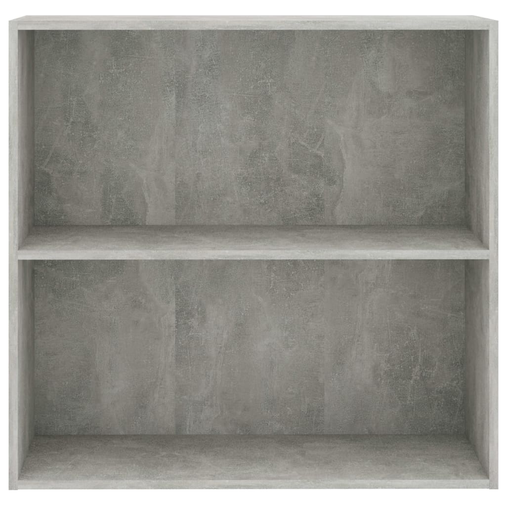 Libreria 2 Ripiani Grigio Cemento 80x30x76,5 Legno Multistrato