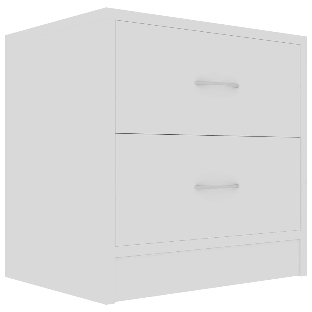 Comodini Bianchi 2 pz 40x30x40 cm in Legno Multistrato - homemem39