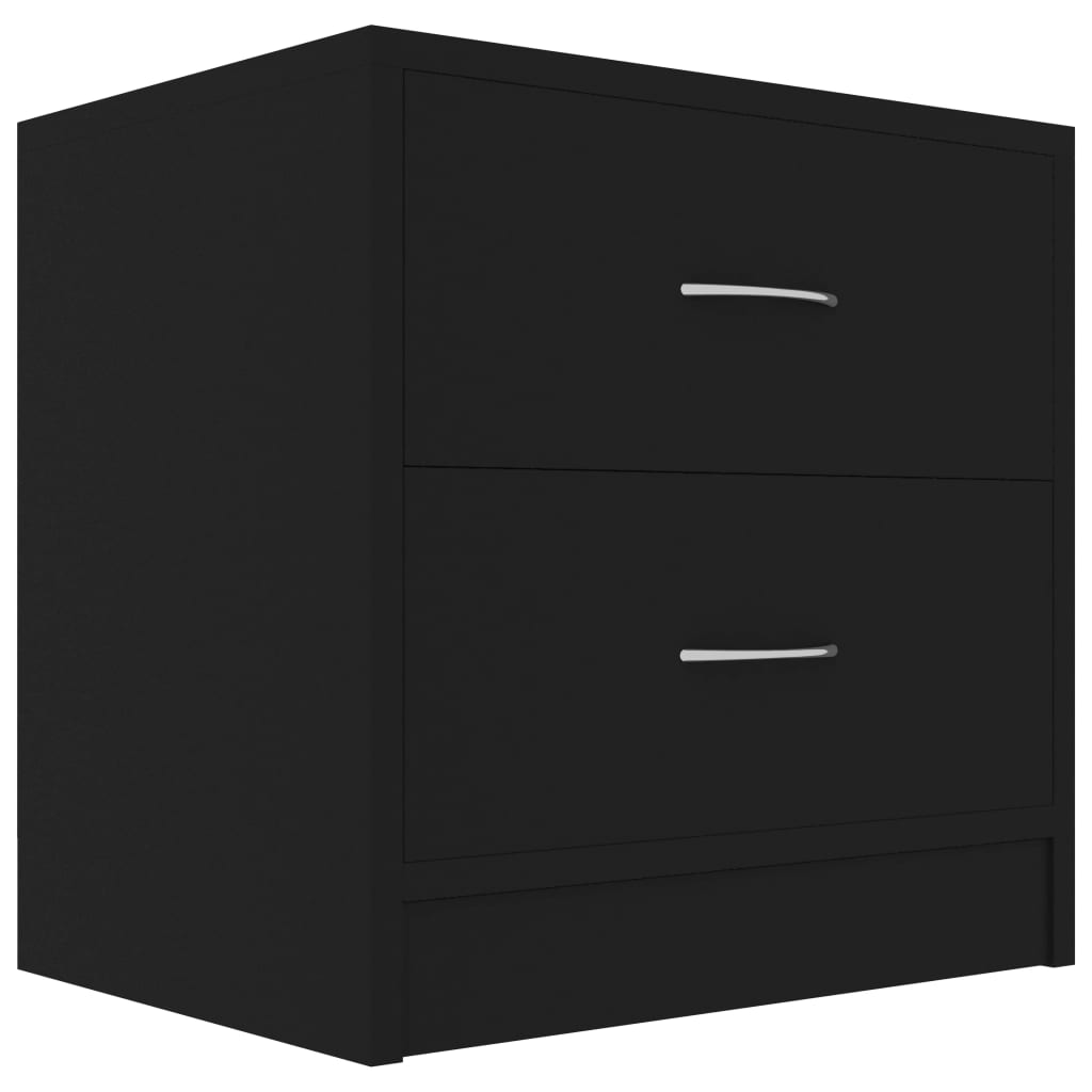 Comodino Nero 40x30x40 cm in Legno Multistrato - homemem39