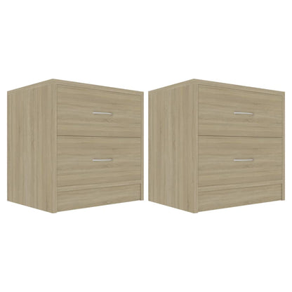 Comodini Rovere Sonoma 2 pz 40x30x40 cm in Legno Multistrato - homemem39
