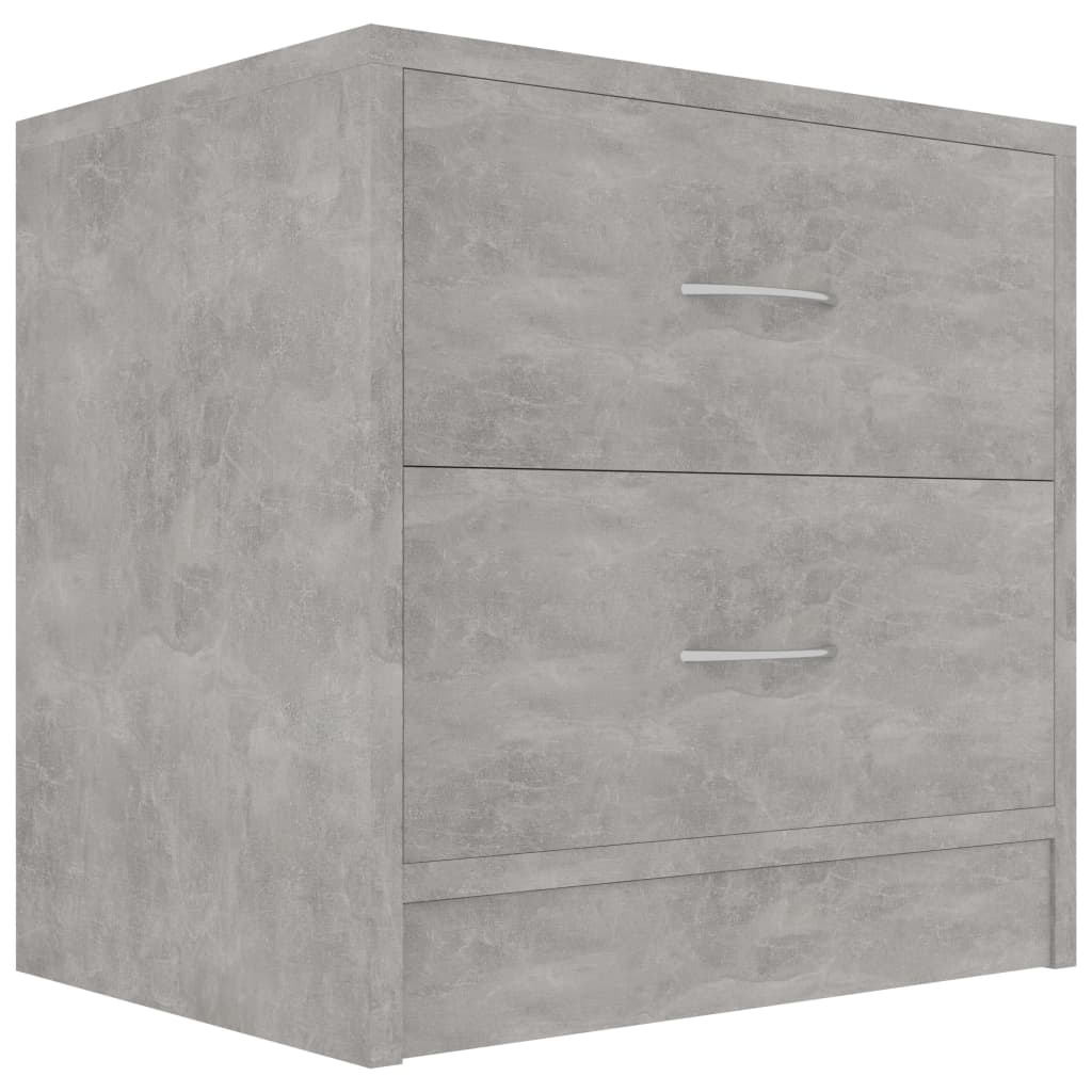 Comodino Grigio Cemento 40x30x40 cm in Legno Multistrato - homemem39