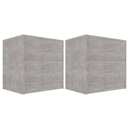 Comodini 2 pz Grigio Cemento 40x30x40 cm in Legno Multistrato - homemem39