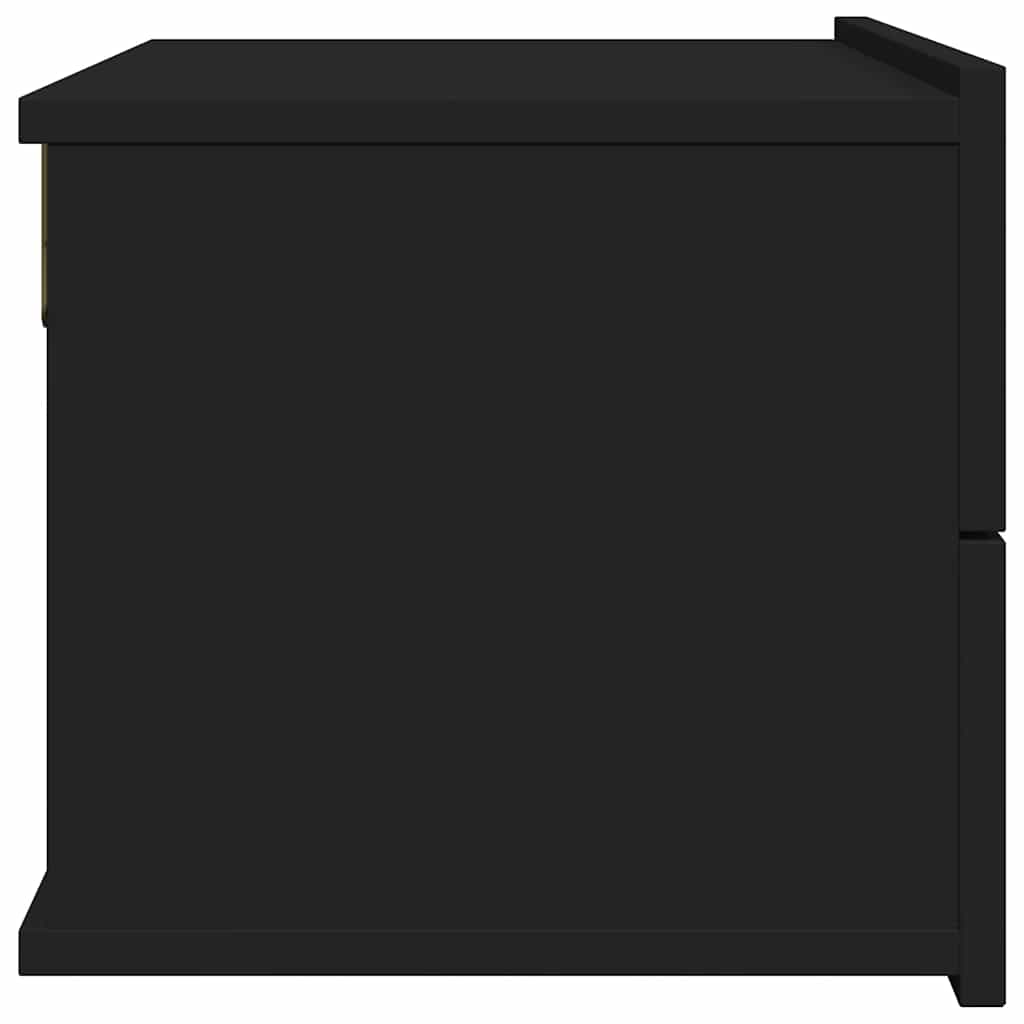 Comodino Nero 40x30x30 cm in Legno Multistrato - homemem39