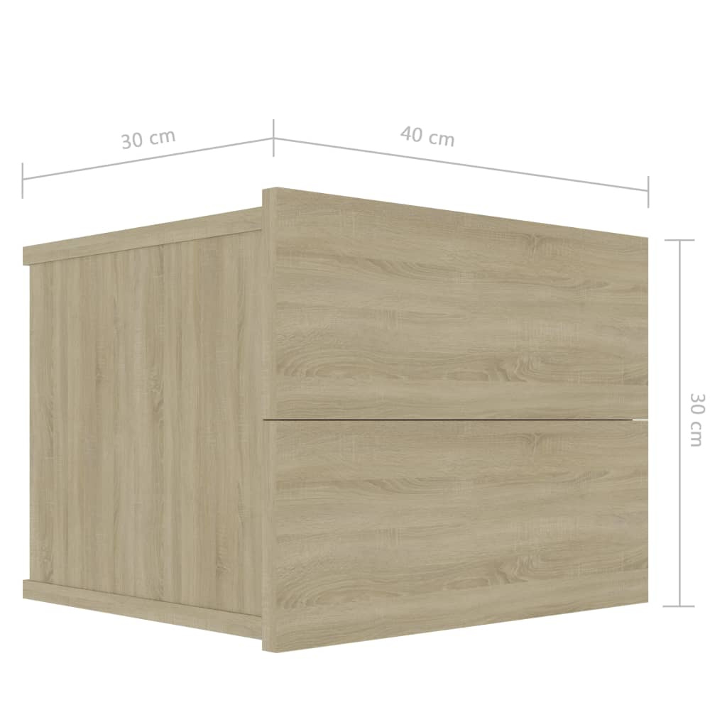 Comodini 2 pz Rovere Sonoma 40x30x30 cm in Legno Multistrato - homemem39