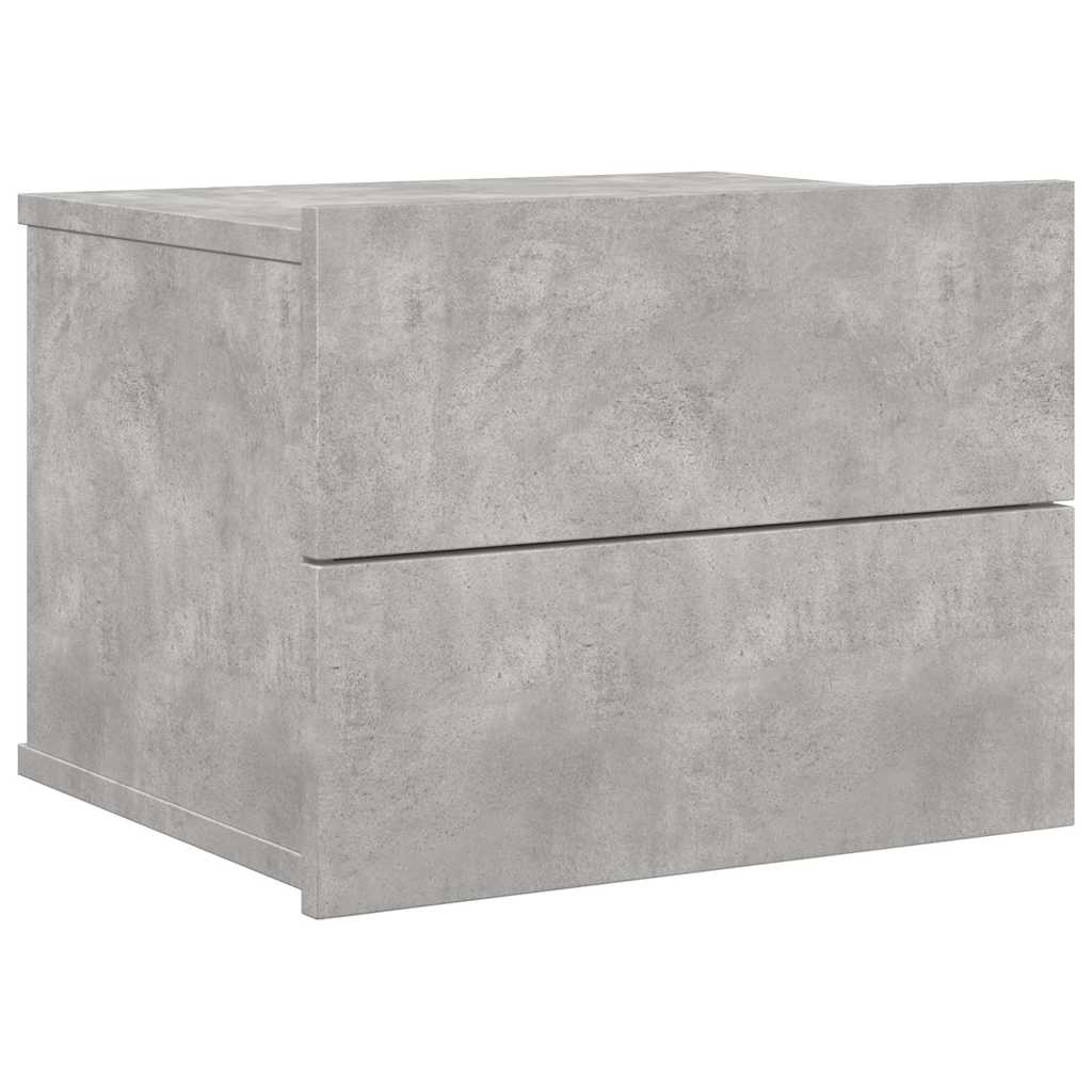 Comodino Grigio Cemento 40x30x30 cm in Legno Multistrato - homemem39