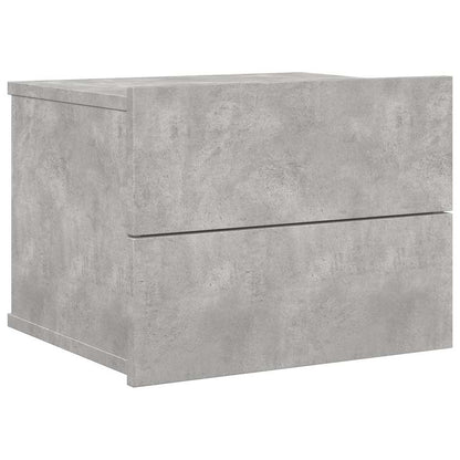 Comodino Grigio Cemento 40x30x30 cm in Legno Multistrato - homemem39