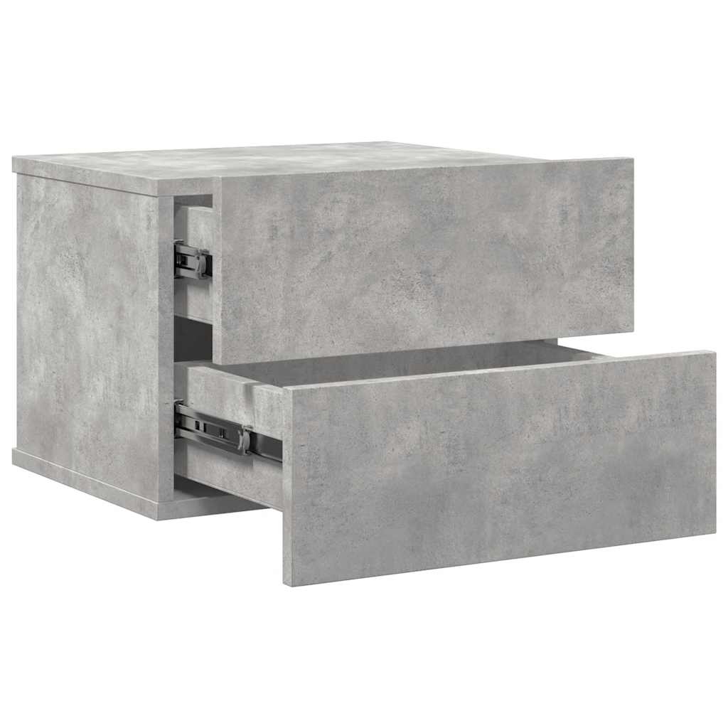 Comodino Grigio Cemento 40x30x30 cm in Legno Multistrato - homemem39
