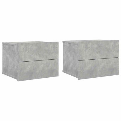 Comodini 2 pz Grigio Cemento 40x30x30 cm in Legno Multistrato - homemem39