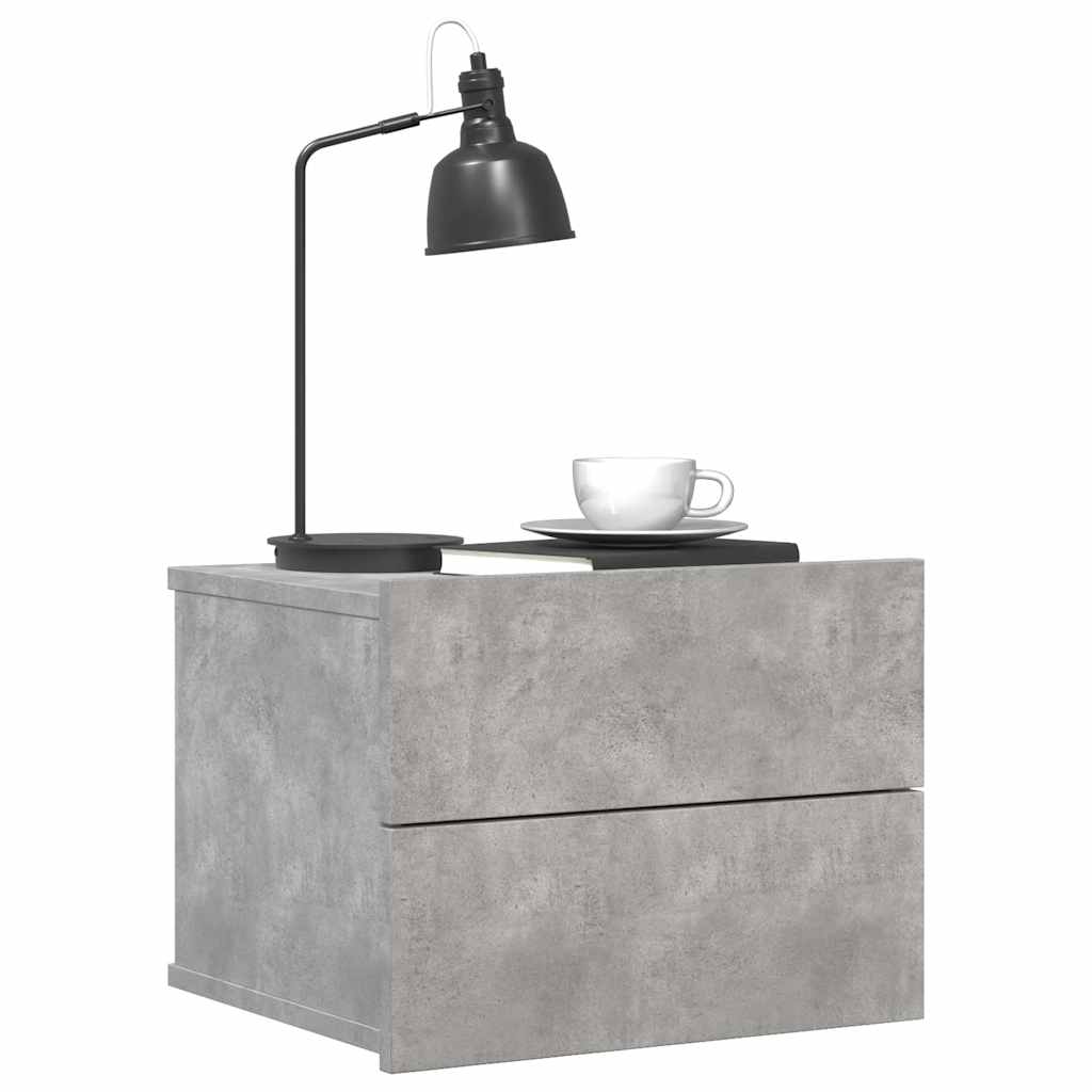 Comodini 2 pz Grigio Cemento 40x30x30 cm in Legno Multistrato - homemem39