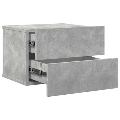 Comodini 2 pz Grigio Cemento 40x30x30 cm in Legno Multistrato - homemem39
