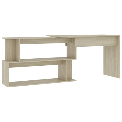 Scrivania Angolo Rovere Sonoma 200x50x76 cm Legno Multistrato - homemem39