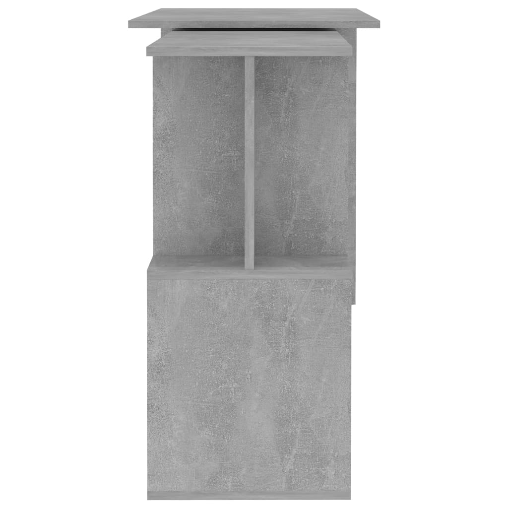 Scrivania Angolo Grigio Cemento 200x50x76 cm Legno Multistrato - homemem39