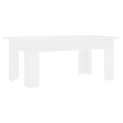 Tavolino da Salotto Bianco 100x60x42 cm in Legno Multistrato