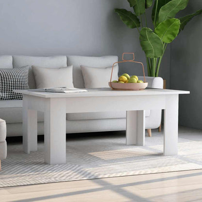 Tavolino da Salotto Bianco 100x60x42 cm in Legno Multistrato | homemem39