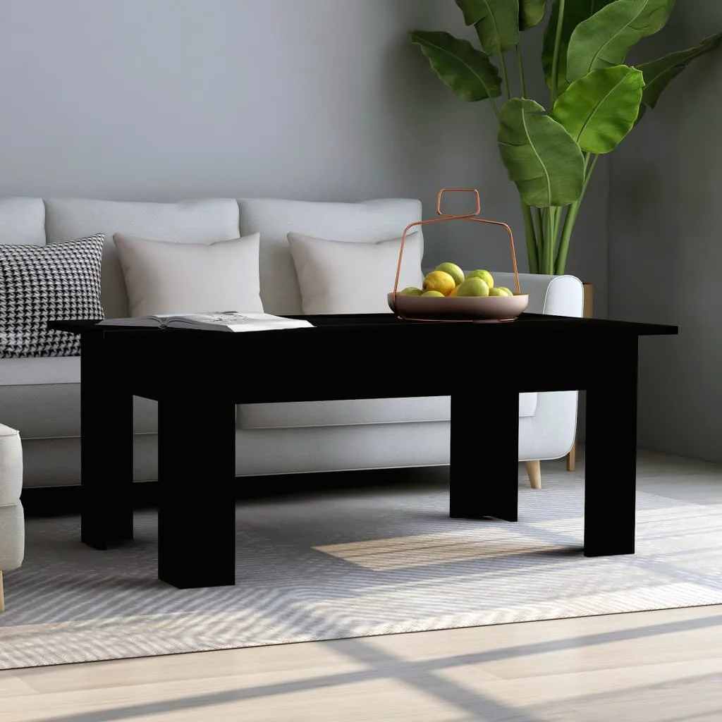 Tavolino da Salotto Nero 100x60x42 cm in Legno Multistrato | homemem39