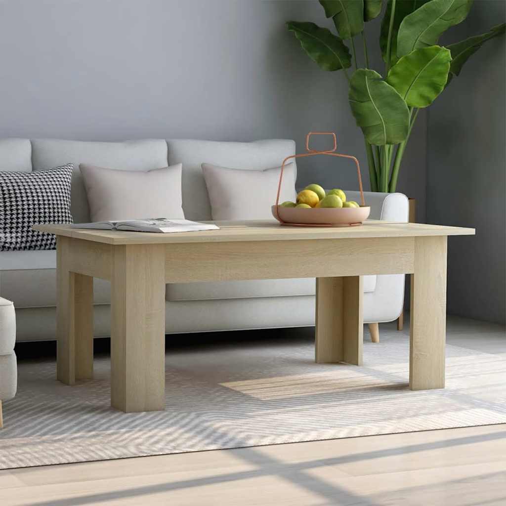Tavolino da Salotto Rovere Sonoma 100x60x42cm Legno Multistrato | homemem39