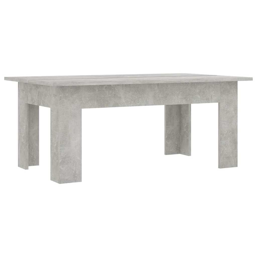 Tavolino Salotto Grigio Cemento 100x60x42 cm Legno Multistrato