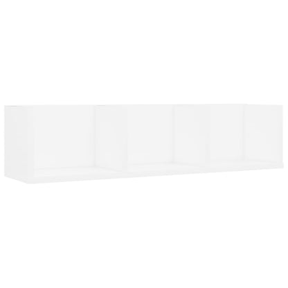 Scaffale Porta CD a Parete Bianco 75x18x18 cm in Multistrato | homemem39