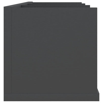 Scaffale Porta CD a Parete Grigio 75x18x18 cm Legno Multistrato | homemem39