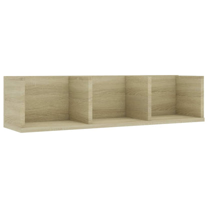 Scaffale Porta CD a Parete Rovere Sonoma 75x18x18cm Multistrato | homemem39