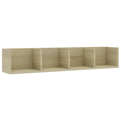 Scaffale Porta CD Parete Rovere Sonoma 100x18x18 cm Multistrato | homemem39