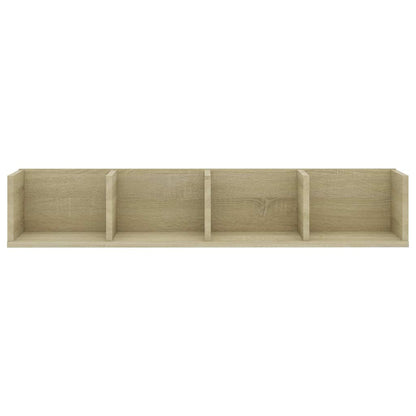 Scaffale Porta CD Parete Rovere Sonoma 100x18x18 cm Multistrato