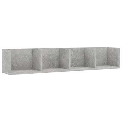 Scaffale Porta CD Grigio Cemento 100x18x18 cm Legno Multistrato | homemem39