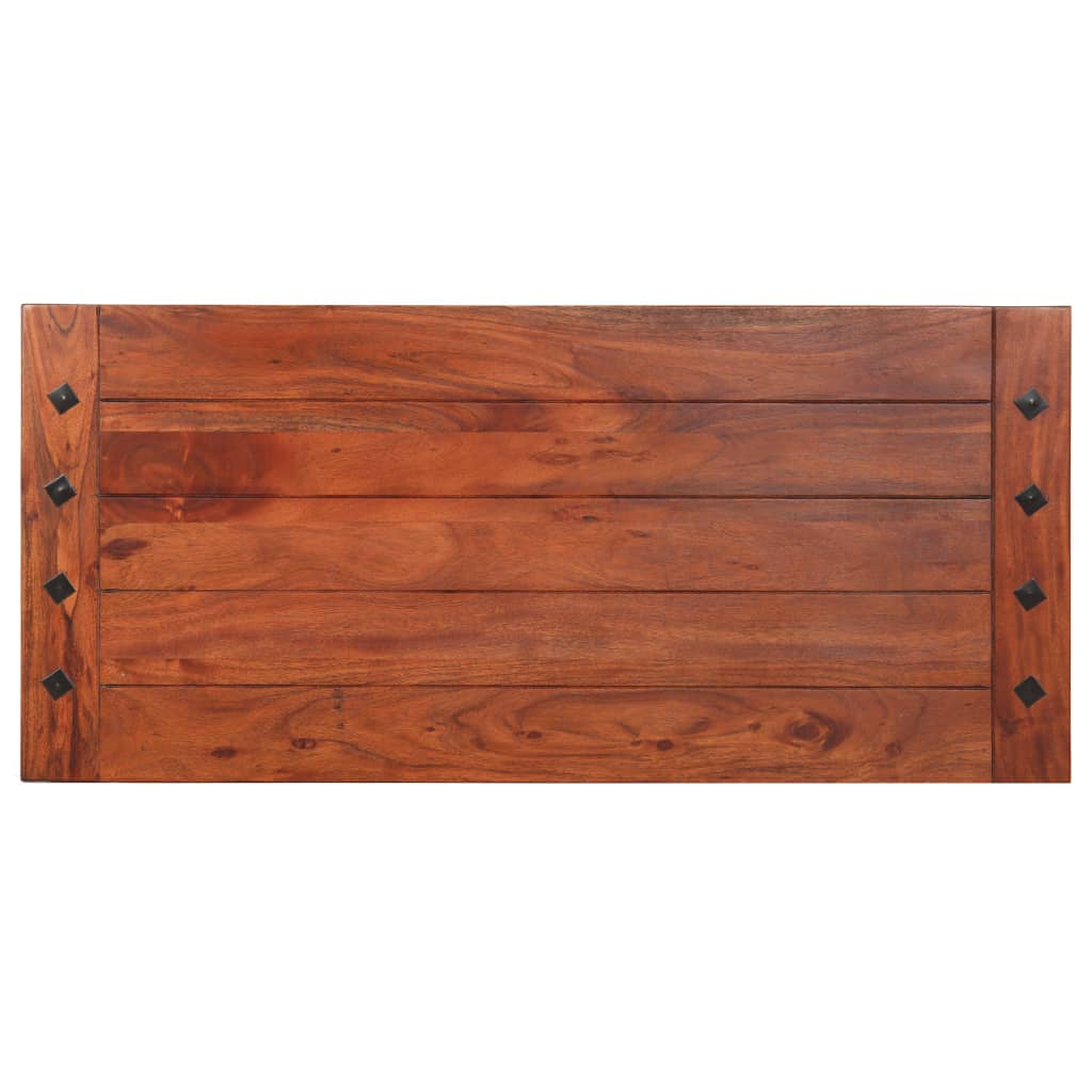 Tavolino da Salotto 110x50x35 cm in Legno Massello di Acacia