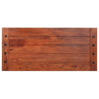 Tavolino da Salotto 110x50x35 cm in Legno Massello di Acacia