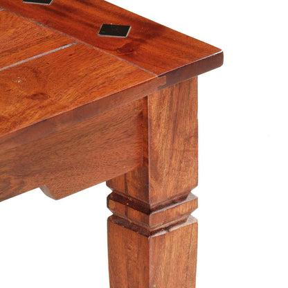 Tavolino da Salotto 110x50x35 cm in Legno Massello di Acacia