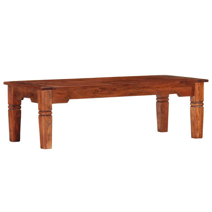Tavolino da Salotto 110x50x35 cm in Legno Massello di Acacia