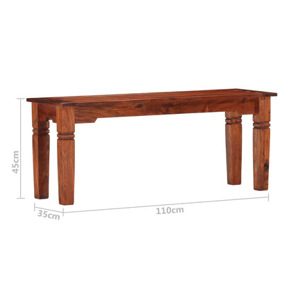 Panca 110 cm in Legno Massello di Acacia - homemem39