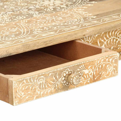 Tavolino da Salotto 110x50x45 cm Mango Massello Dipinto a Mano