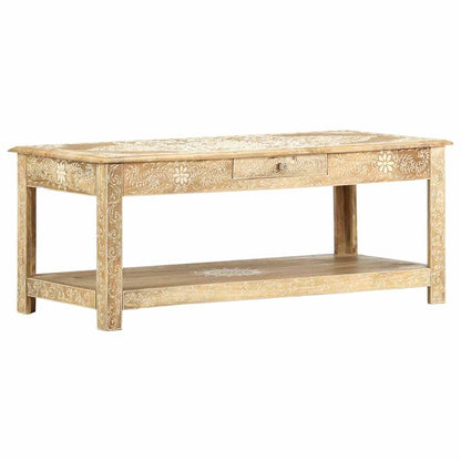Tavolino da Salotto 110x50x45 cm Mango Massello Dipinto a Mano