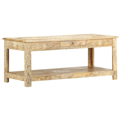 Tavolino da Salotto 110x50x45 cm Mango Massello Dipinto a Mano