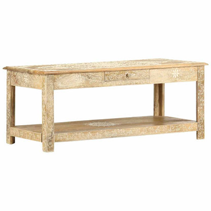 Tavolino da Salotto 110x50x45 cm Mango Massello Dipinto a Mano
