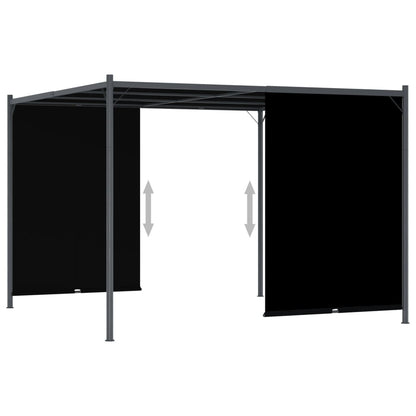 Pergola da Giardino con Tetto Retrattile 3x3 m Antracite | homemem39
